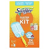 Swiffer Staubmagnet (Handgriff + 3 Tücher) Staubwedel ideal gegen Staub, Tierhaare & Allerg