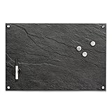 Zeller 11689 Memobord Schiefer, Glas,