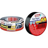 tesa extra Power Universal Gewebeband - Gewebeverstärktes Ductape zum Reparieren - Grau - 50 m x 50 mm & Isolierband - Selbstklebendes Isolierband, hitzebeständig - Zum Isolieren - 10 m - Schw