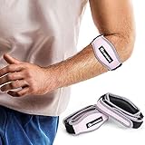 CAMBIVO 2 x Ellenbogen Bandage Damen und Herren, Sportbandage, elastische Tennisarm und Golferarm Manschette mit Kompressionspolster für Sport, Fitness, Tennis (Rosa)