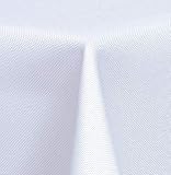 Maltex24 Textil Tischdecke - Leinen Optik - wasserabweisend Eckig/Quadratisch (Weiss, E 130 x 130 cm)