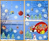 O-Kinee Weihnachten Fenstersticker, Fensteraufkleber PVC Fensterbilder Weihnachten Fensterdeko selbstklebend Fensterfolie Weihnachtsdekoration (Farbe-K)