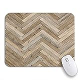 Gaming Mouse Pad Beige Chevron Holz Parkett Fischgrätenmuster Altes Muster Pfeil Asche Rutschfeste Gummi Backing Computer Mousepad für Notebooks Maus M