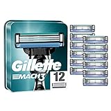 Gillette Mach3 Herren Rasierklingen mit Präzisionstrimmer 12 Stück Nachfüllkling