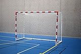 POWERSHOT Handballtor aus super stabilem uPVC WETTERFEST und Inkl. Klicksystem, rot/Weiss gestreift, versch. Größen 3x2
