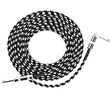 SENZHILINLIGHT Audio Performance E-Gitarrenkabel 3M Geflochtener Ellenbogen Hochwertiges Gitarrenkabel Gummi+Kupfer Gitarrenkab