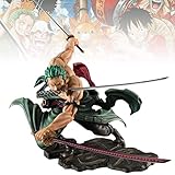 HenTuha Anime One Piece Action Figur Roronoa Zoro DREI Messer Big Thousand World WA No Kuni Anime Figur Welt Dekoration Sammlerstück PVC Animationen Charakter Modell für One Piece Fan Geschenk