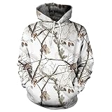Qienjn Hoodie Herren 3D-Druck Kreatives Einzigartiges Muster Herren Pullovers Frühling Herbst Bequemer Lässiger Mode Hoodie Herren Sportshirt B-Red 5XL