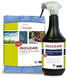 ALCLEAR 71100SV Lack Schnellversiegelung 1 Liter inkl. Mikrofaser Auto Poliertuch für Autopflege, Motorrad, F