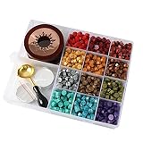 chiwanji Wachs-Siegel-Set, Wachsperlen DIY Wachs-Stempel-Siegel-Set Wachs-Buchstaben-Siegel-Set für Geschenke, Umschlag, Stempel, Briefe, Versiegelung, C