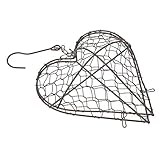 Angoily Eisen Draht Kranz Rahmen Herz Form Sukkulenten Topf Metall Hängen Pflanzer Anlage Halter Blume Hängenden Korb mit Haken für Home Garten D