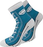 normani 4 Paar Baumwoll Socken im Schuh - Design Farbe Dunkelblau Größe 43/46