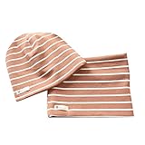 DEBAIJIA 0-6T Baby Beanie Hüte Schal Set Kleinkind Kopfbedeckung Halstuch Kinder Schlupfmütze Junge Nackenwärmer Winter Mädche -L