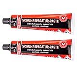 Das günstige Doppelpack Schuh Reparaturpaste 2 x 90g für Stiefel, Schuhe und Sohlenreparatur (schwarz/anthrazit)