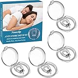 2021 Updated Snoring Stopper - Set of 4, Anti Snoring Nose Clip Magnetic Nose Separator Against Snoring Splint Nose Separator Instant Anti Snoring Aid BPA F