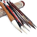 ANCLLO Ausgezeichneter chinesischer Kalligraphie-Pinsel Kanji japanischer Sumi Zeichenpinsel (4 Größen mit Pinseltasche)