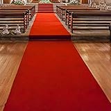 Floordirekt Gangläufer | Hochzeitsläufer | Hochzeitsteppich | Premium Teppichläufer | Messeteppich | VIP Eventteppich | Schwer entflammbar | Viele Farben & Größen (100 x 500 cm, Rot 400)