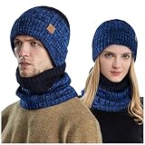 Mütze Herren Slouch Beanie 2er Pack Mütze Outdoormütze Strickmütze Classic Beanies Strickmütze Stretch Winter Thermomützen Basic Einfarbig Loose Fit Herbst Joggingmütze Wintermütze Schal S
