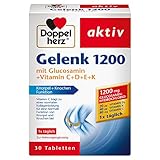 Doppelherz Gelenk 1200 – Mit Vitamin C zur Unterstützung der normalen Funktion von Knorpel und Knochen – 1 x 30 Tab