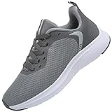 DAFENP Sportschuhe Turnschuhe Atmungsaktiv Laufschuhe Leichte Hallenschuhe Sneaker für Herren Damen XZ725-DarkGrey-EU43