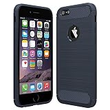 Anjoo Hülle Kompatibel mit iPhone 6/6s, Carbon Fiber Texture-Inner Shock Resistant-Weich und Flexibel TPU Cover Case Kompatibel mit iPhone 6/6s, B