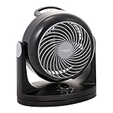 Woozoo ® by Ohyama, Leiser Ventilator / Tischventilator, 34W, Oszillierend, Vertikal verstellbar, Handgriff, 3 Stärke, Für Fläche 23m² - Woozoo PCF-HD18 - Schw