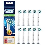 Oral-B CrossAction Aufsteckbürsten, Briefkastenfähige Verpackung, 8+2 Stück
