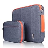 Voova Laptoptasche Laptophülle 13 13.3 Zoll mit Abnehmbare Zubehörtasche, Laptop Tasche Sleeve Notebook Hülle Case Notebooktasche für MacBook Air 2020 M1, MacBook Pro M1 2021, XPS 13, Dunkel G