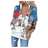 HHOP Weihnachten Damenpullover Langarm Winter Sale Damen Oberteile lang Longshirt Damen Baumwolle Streetwear Tshirt sommerpulli Damen Oberteil Damen Langarm Frauen Tshirt Herbst Damen Kleidung