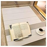 Badewannen-Caddy-Tablett Spa Badewannen-Caddy-Organizer Boden-Badezimmer-Organizer 1,2 cm Dickes faltbares Staubbrett Badewannenisolierungsabdeckung Weiß