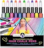 Original Stationery 10 Haarkreide-Set für Kleine und Große Mädchen Geschenke Allergenfreie Haarfärbestifte, Haarkreide Kinder Auswaschbar Ungiftig Kindergeburtstag
