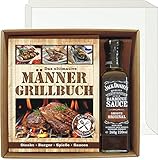 Andrea Verlag Das ultimative Männer Grillbuch Profi Set's für Männer (Männer Grillbuch mit Jack Daniel's BBQ Sauce 22507) Grill B