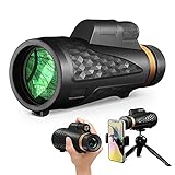 Monokular Teleskop 18X62 Monokular Starscope Fernrohr Monokular Teleskop HD Monocular mit Smartphone Halter und Stativ,Starscope Monocular für Vogelbeobachtung,Camping,Reisen,Konzert,Ballsp