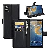 betterfon | ZTE Blade A31 Handyhülle Hülle Handy Tasche PU Leder mit Magnetverschluss/Kartenfächer für ZTE Blade A31 Schw