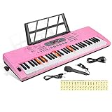 Hricane E-Piano Keyboard E-Piano 61 Tasten für Anfänger Erwachsene Kinder, Elektronische Tragbare digitale Musiktastatur, Beste Keyboard HEP-669R