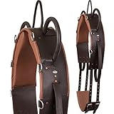 Heinick-Reitsport Qualitäts Voltigiergurt ~ Braun mit Metallinlet ~ Warmblut/Vollb