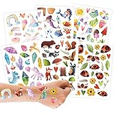 100 Metallic-Tattoos zum Aufkleben - Hautfreundliche Kindertattoos Beach Vibes - coole Designs - als Geburtstagsmitgebsel oder Geschenkidee - Vegan - in Deutschland hergestellt und geprü