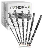 RENOPAX | SDS Plus Bohrer Set | Hammerbohrer für Beton mit 4 Schneiden in den Größen 5,6,6,8,8,10,12 x 160 - für Mauerwerk und B