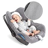 Zamboo Bezug für Maxi Cosi Cabriofix Babyschale - Sommerbezug mit perfekter Passform für Autositz Cabrio-Fix, atmungsaktiv gegen Schwitzen, maschinenwaschbar - Grau (Cool & Dry)