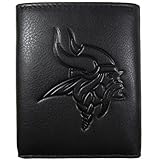 Siskiyou Sport Minnesota Vikings geprägt Geldbörse Leder, Schwarz, Tri-F