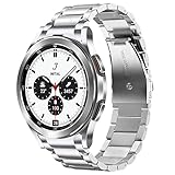 V-MORO Armbänder Kompatibel für Samsung Galaxy Watch 4 Classic 42mm Armband, Lückenloses Massiv-Edelstahl-Metallarmband Ersatzbänder für Galaxy Watch 4 Classic 42mm 2021 S