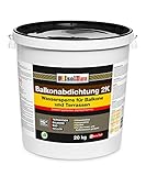 Isolbau Balkonabdichtung 2K - Dichtschlämme zur Abdichtung von Balkon, Terrasse, Bad, Keller, Dusche - 20 kg
