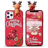 Yoedge für Samsung Galaxy Note10 Pro 6,75' Hülle, 3D Karikatur Puppe Rot Silikon TPU Weihnachten Schutzhülle [Slim Stoßfest] Hirsch Muster Motiv Handyhülle Case Cover für Samsung Note 10 Pro, Hirsch 8