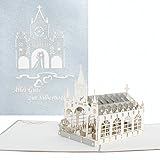 3D Karte „Alles Gute zur Silberhochzeit' – Edle Pop-Up Silberhochzeitskarte, Glückwunschkarte Silberhochzeit, Silbernes Jubiläum, 3D Karte Silberne Hochzeit, Geschenk & Geschenkg