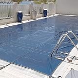 Abdeckplane Pool Draussen Wintersicherheitsabdeckung Zum Boden Schwimmbecken, Blau PP Gittergewebe Groß Poolabdeckung - Lange 1,5m/ 2,5m/ 3,5m/ 4,5m/ 5,5m/ 6,5m/ 7,5m (Size : 150x150cm/4.9x4.9ft)