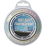 Savage Gear Soft Fluorocarbon Schnur 0,39mm 35m 9,4kg Angelschnur monofil, Fluoro Carbon Schnur, Vorfachschnur, Leader für V