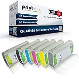 Print-Klex 6x Kompatible Tintenpatronen kompatibel für HP DesignJet T790 PS 44 Inch T795 C9403A C9370A C9371A C9372A C9373A C9374A 72 Magenta Yellow Foto Black Grau Schwarz Cyan - Laser Pro S