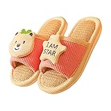 ROMIDA babyschuhe Jungen Mädchen Kinder Plüsch Tiere Pantoffeln rutschfest Weiche Sohle Krabbelschuhe Baby Fleece Gefüttert Winter Warm Barfußschuhe Puschen Slippers baumw
