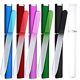 Nagelfeile,6 Stück Nagelfeile Glas Set,Kristallglas Nagelfeilen,Profi Nagelfeilen,Doppelseitige Fingernagelfeile,Pediküre Kristall Nagelfeile,für Fingernagel- / Zehennagelpflege (Sechs Farben)
