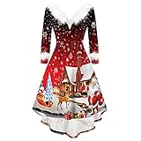Bluse Damen Elegant Oberteile Damen Sommer Dress Sommerkleid Freizeitkleider Cocktailkleid Partykleid Strandkleid Casual Lose Kleid mit Mode Motiv Print Festliche Kleider für Damen Eleg